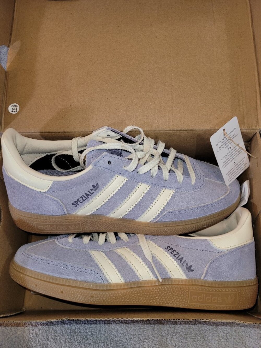 Adidas Spezial Women's Size 7 Silver Violet Cream White Sneakers JR0849 (#2534)